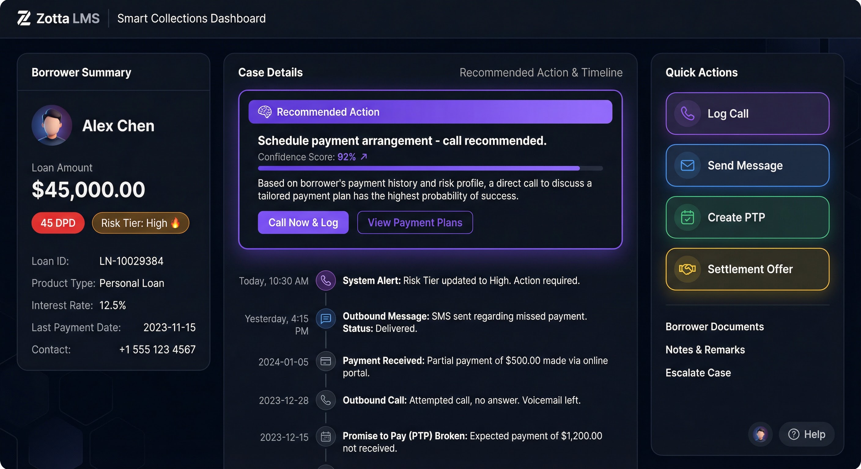 AI-Powered Collections — Case Detail